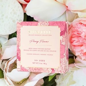 Spongelle Peony Flower Boxed Body Wash Infused Buffer Exfoliating Sponge *BNIB